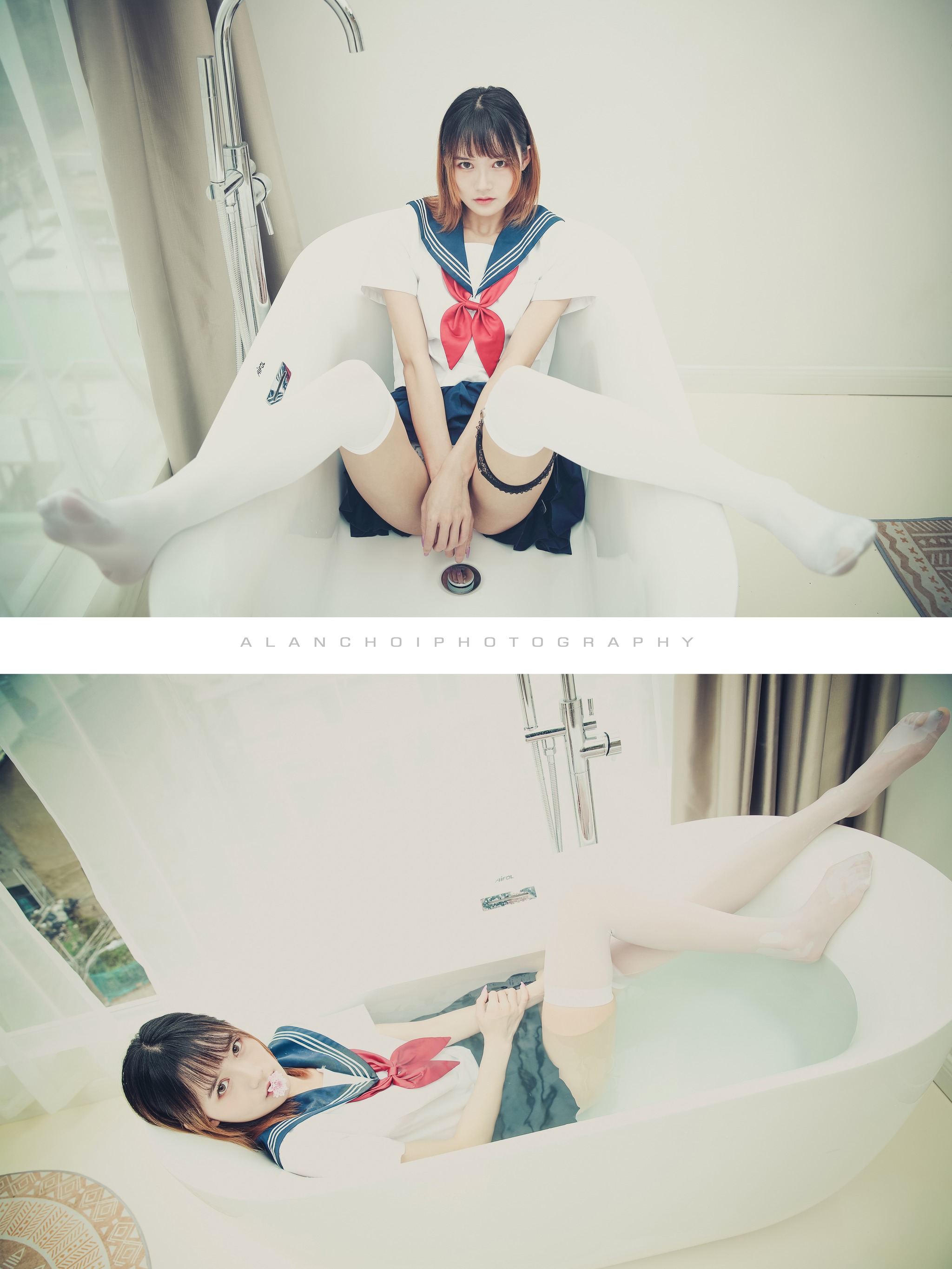 图片[1]-兔子Zzz不吃胡萝卜 – NO.123 JK纯欲-愛倫出品[12P]-XikXak